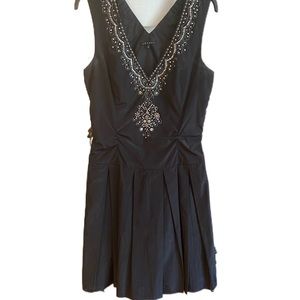 Theory black cocktail dress with embellishments size 6